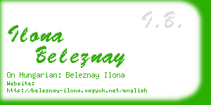 ilona beleznay business card